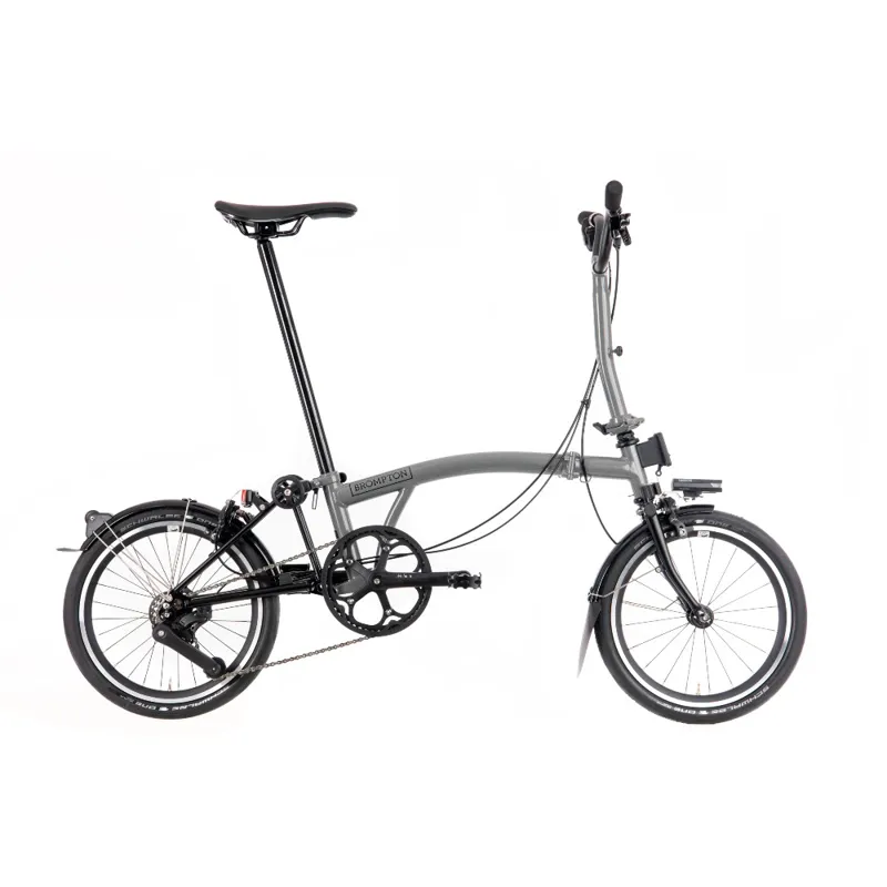 Brompton P Line Urban High Bar Folding Bike Grey Available to Order-1